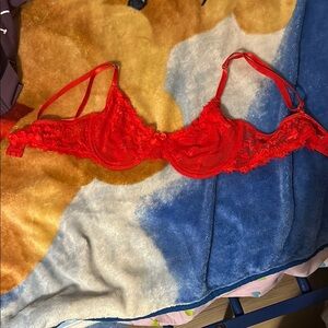Elegant Red Lace Bra